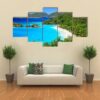 Trunk Bay On St John Island - Nature 5 Panel Canvas Art Wall Decor