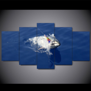 Tuna Fishing - Fishing 5 Panel Canvas Art Wall Decor