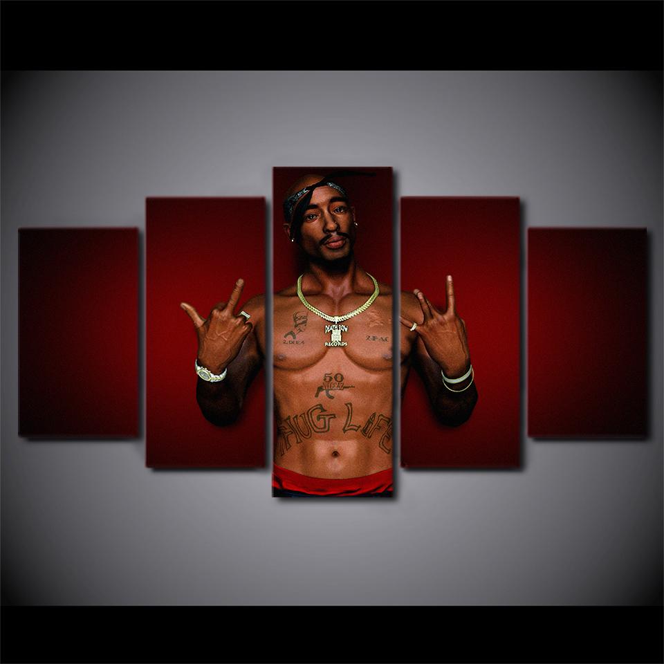Tupac Shakur 01 - Famous Person 5 Panel Canvas Art Wall Decor Tupac Shakur 01 - Famous Person 5 Panel Canvas Art Wall Decor