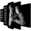 Tupac Shakur 2Pac 01 - Famous Person 5 Panel Canvas Art Wall Decor