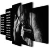Tupac Shakur - Famous Person 5 Panel Canvas Art Wall Decor