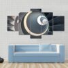 Turbine Blades Of An Aircraft Jet Engine - Automative 5 Panel Canvas Art Wall Decor