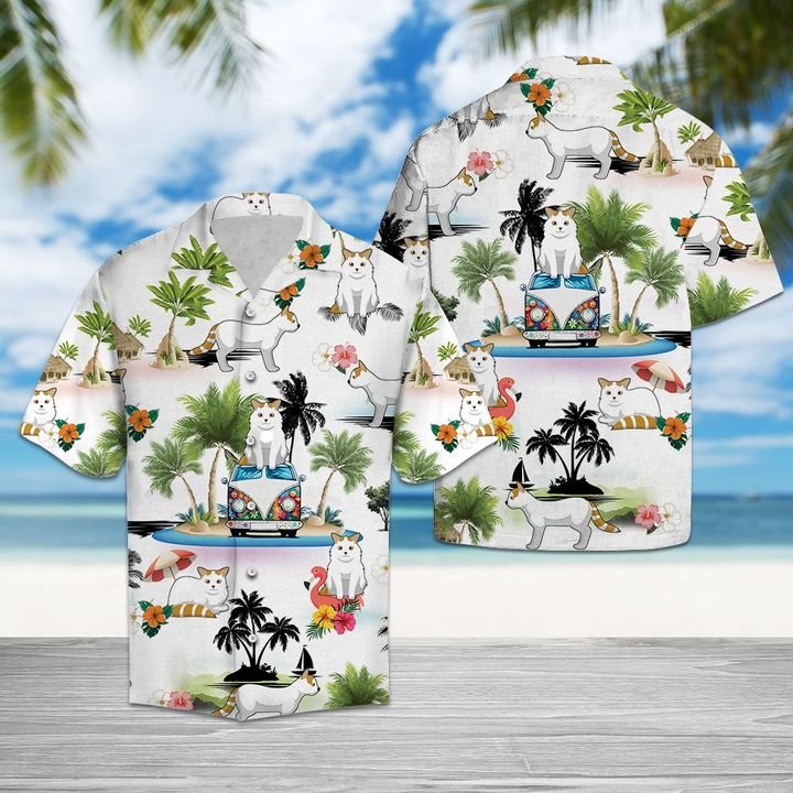 Turkish Van Vacation Hawaiian Shirt Summer Button Up Turkish Van Vacation Hawaiian Shirt Summer Button Up
