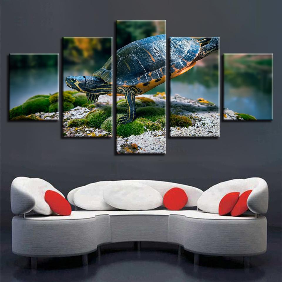 Turtle 04 - Animal 5 Panel Canvas Art Wall Decor Turtle 04 - Animal 5 Panel Canvas Art Wall Decor