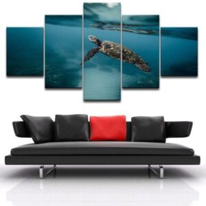 Turtle 3 - Animal 5 Panel Canvas Art Wall Decor