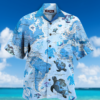 Turtle Blue Map Hawaiian Shirt