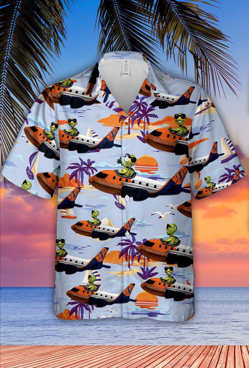 Turtle Driving Plane Hawaiian Shirt Turtle Driving Plane Hawaiian Shirt