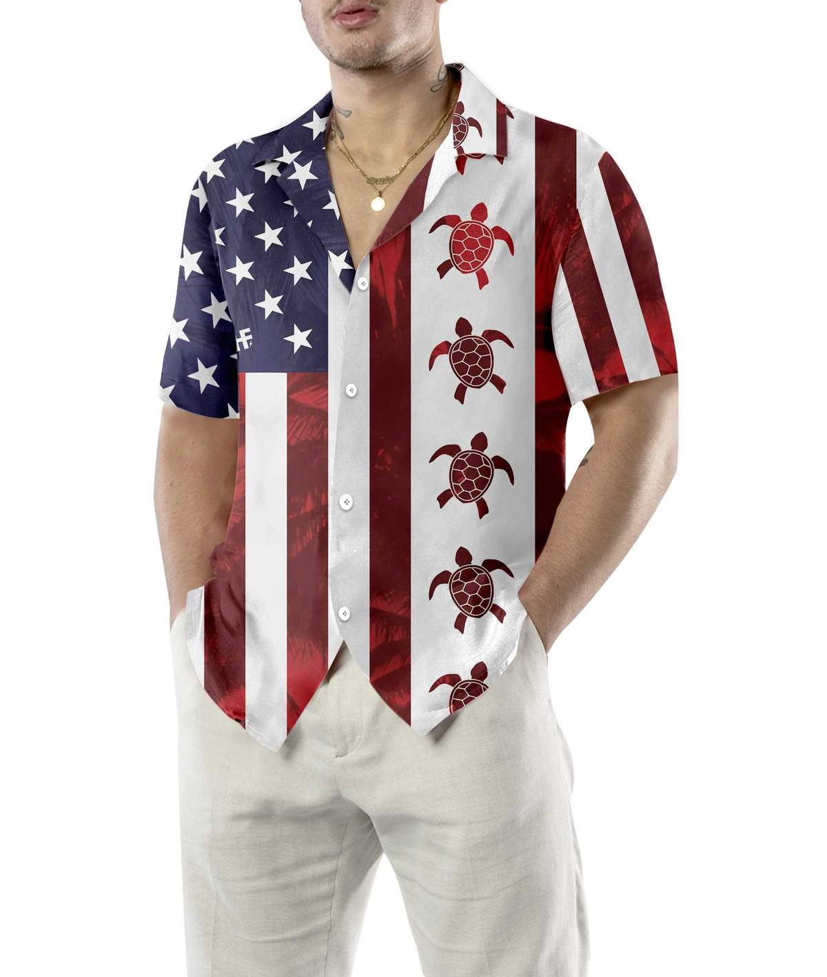 Turtle Flag American Hawaiian Shirt Turtle Flag American Hawaiian Shirt