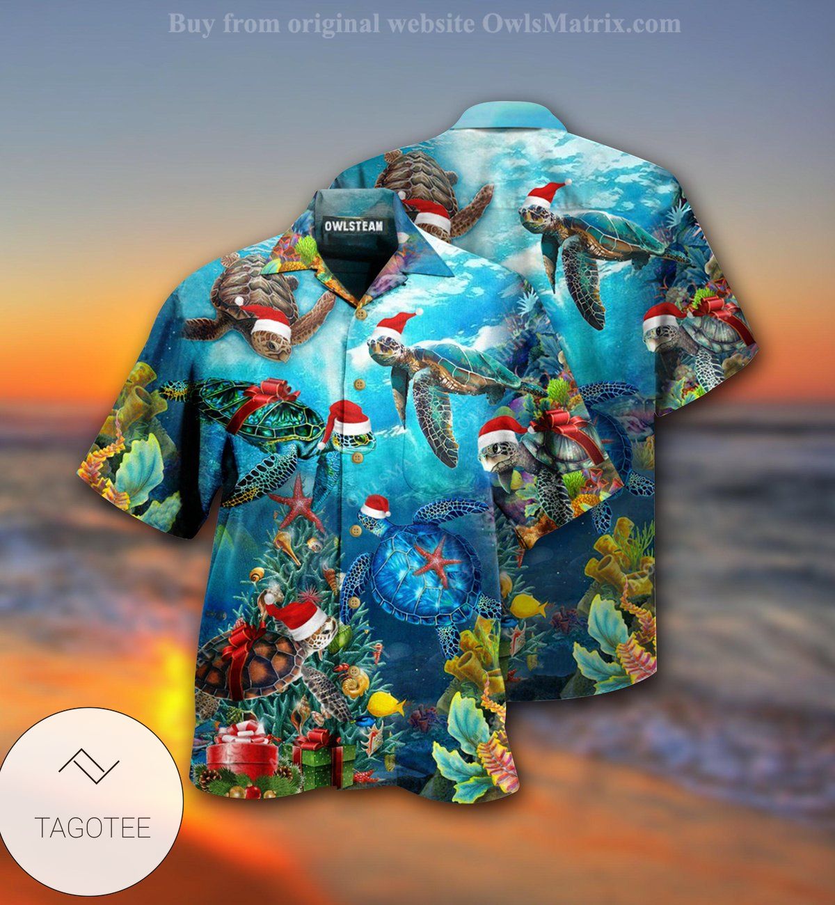 Turtle Love Christmas And Ocean Limited Hawaiian Shirt- Tagotee Turtle Love Christmas And Ocean Limited Hawaiian Shirt- Tagotee
