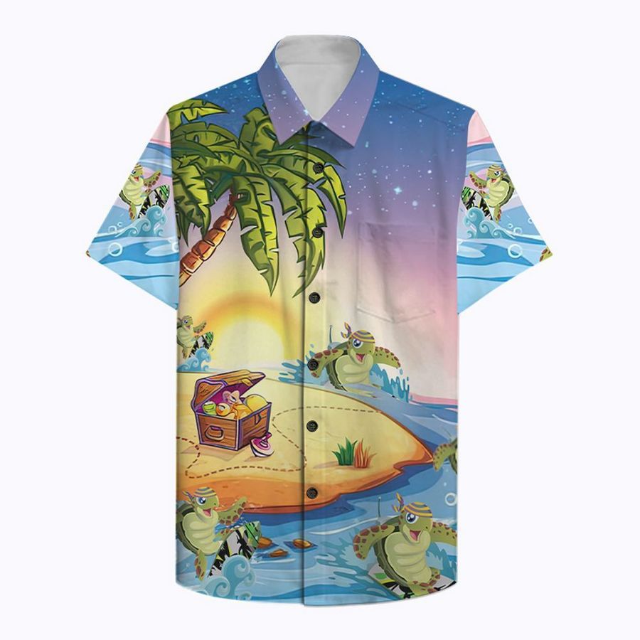 Turtle Surfing Hawaiian Shirt Turtle Surfing Hawaiian Shirt