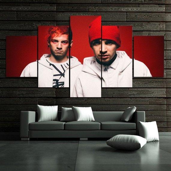 Twenty One Pilots - Famous Person 5 Panel Canvas Art Wall Decor Twenty One Pilots - Famous Person 5 Panel Canvas Art Wall Decor