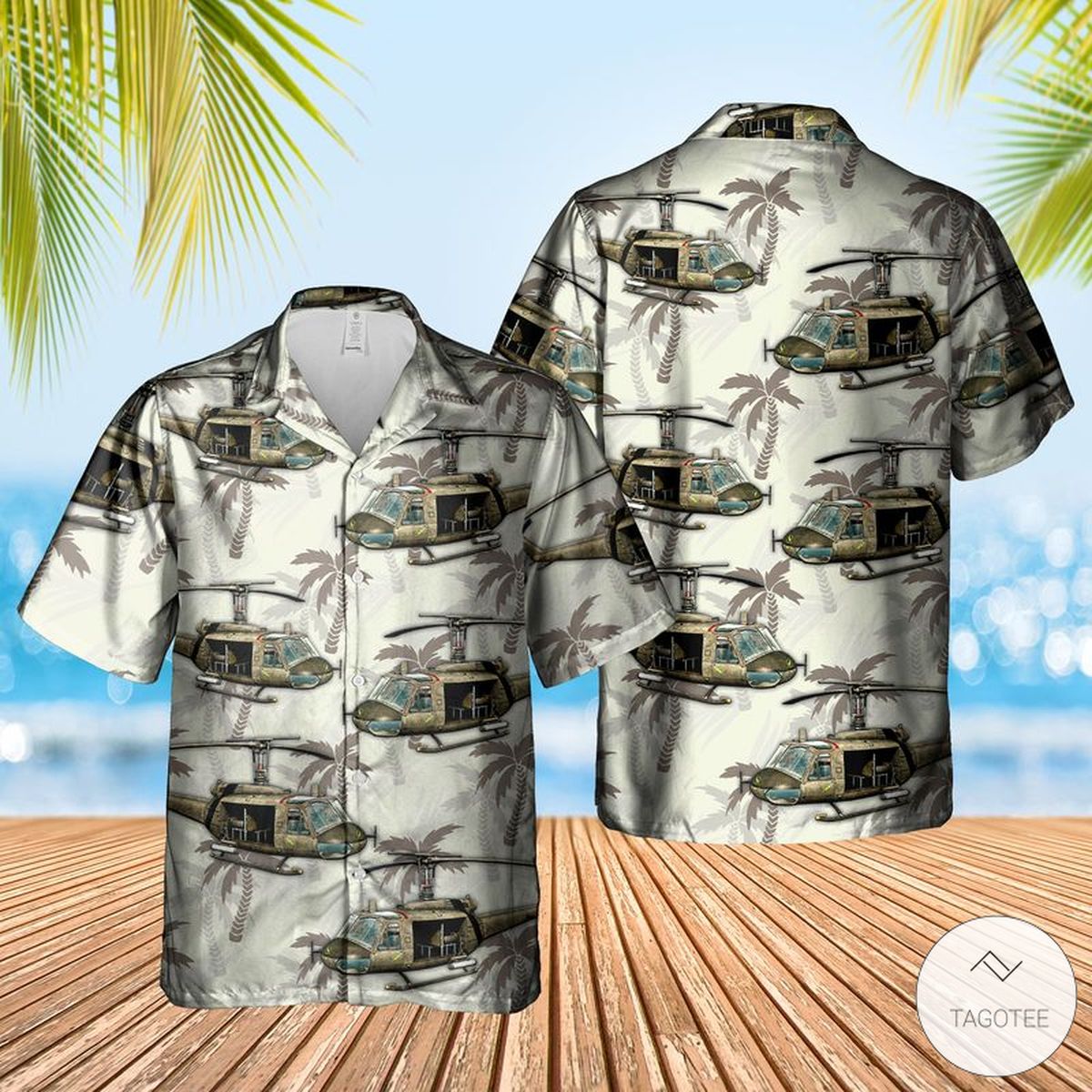 Uh1 Huey Helicopter Hawaiian Shirt Uh1 Huey Helicopter Hawaiian Shirt