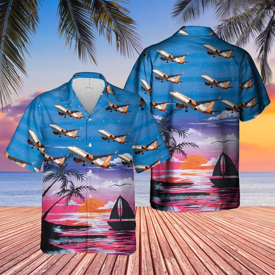 Uk Easyjet Planes Hawaiian Shirt Uk Easyjet Planes Hawaiian Shirt