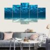 Under A Tropical Sea - Ocean 5 Panel Canvas Art Wall Decor