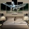Unicorn 5 - Abstract Animal 5 Panel Canvas Art Wall Decor