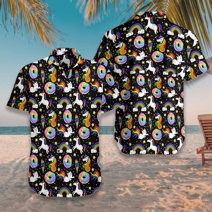 Unicorn Donut Hawaiian Shirt Unicorn Donut Hawaiian Shirt