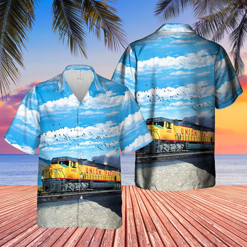 Union Pacific Emd Dda40X Locomotive Hawaiian Shirt Union Pacific Emd Dda40X Locomotive Hawaiian Shirt