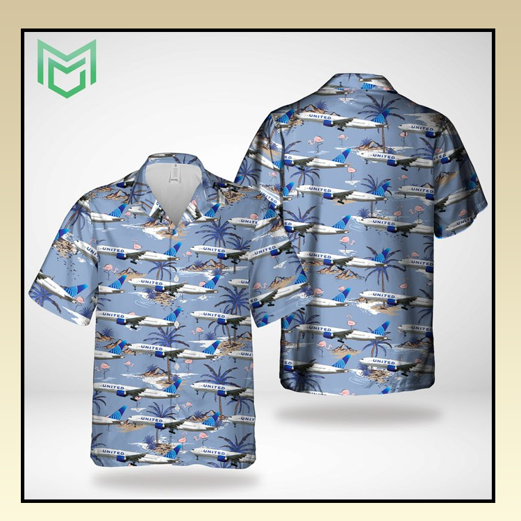 United Airlines Boeing 777-224/Er Hawaiian Shirt United Airlines Boeing 777-224/Er Hawaiian Shirt