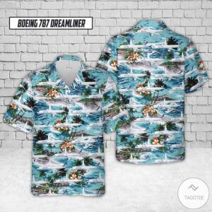 United Airlines Boeing 787 Dreamliner Hawaiian Shirt