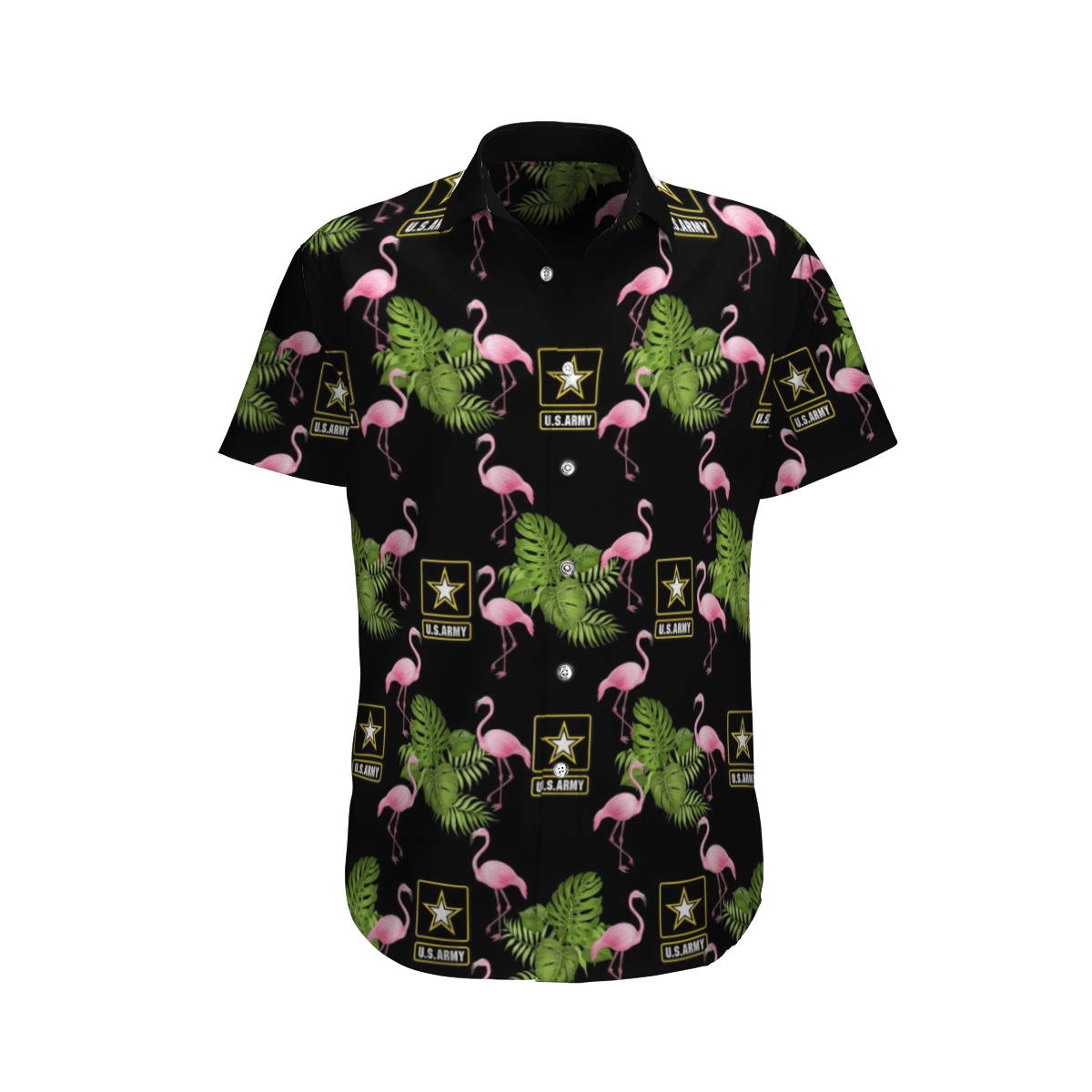 United States Army Flamingo Hawaiian Shirt United States Army Flamingo Hawaiian Shirt
