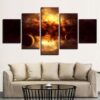Universe Beginning - Space 5 Panel Canvas Art Wall Decor