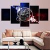 Universe Planet 01 - Space 5 Panel Canvas Art Wall Decor
