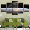Universe Space View Planet Horizon - Space 5 Panel Canvas Art Wall Decor