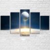 Universe Space - Space 5 Panel Canvas Art Wall Decor