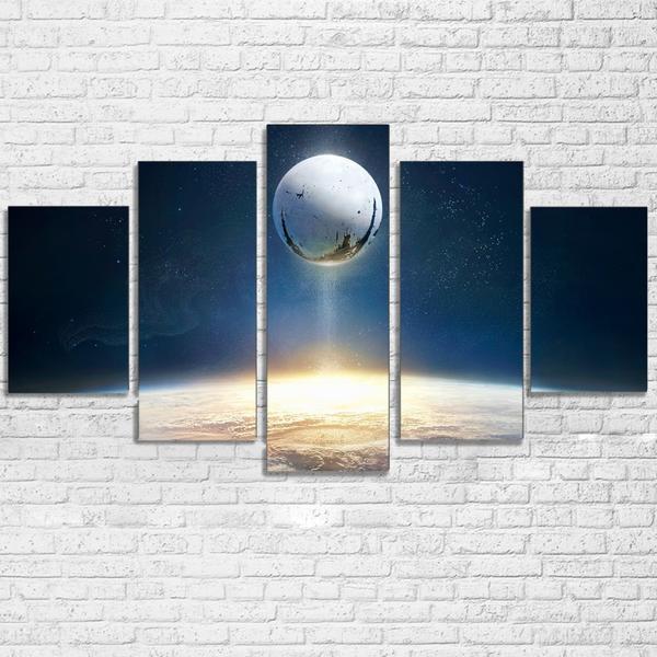 Universe Space - Space 5 Panel Canvas Art Wall Decor Universe Space - Space 5 Panel Canvas Art Wall Decor