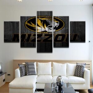 University Of Missouri Mizzou - Sport 5 Panel Canvas Art Wall Decor