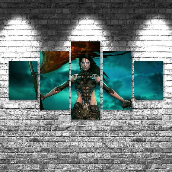 Unreal Tournament - Gaming 5 Panel Canvas Art Wall Decor Unreal Tournament - Gaming 5 Panel Canvas Art Wall Decor