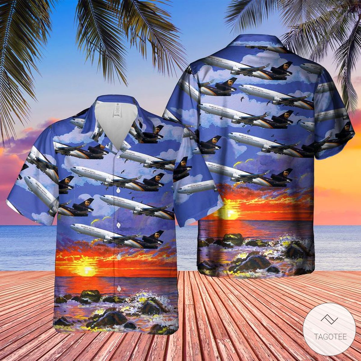 Ups Mcdonnell Douglas Md-11F) Hawaiian Shirt Ups Mcdonnell Douglas Md-11F) Hawaiian Shirt