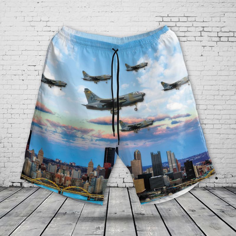 Us Air Force 146Th Pennsylvania Air National Guard Tactical Fighter Squadron A-7D-12-Cv Corsair Ii Hawaiian Shirt Us Air Force 146Th Pennsylvania Air National Guard Tactical Fighter Squadron A-7D-12-Cv Corsair Ii Hawaiian Shirt