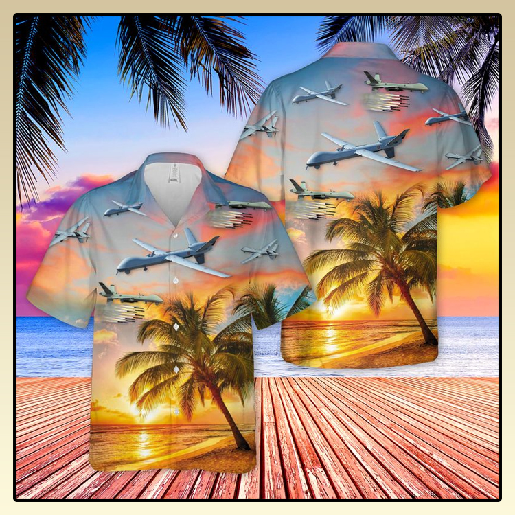 Us Air Force General Atomics Mq 9 Reaper Hawaiian Shirt Us Air Force General Atomics Mq 9 Reaper Hawaiian Shirt