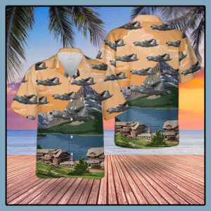 Us Air Force Montana Air National Guard Lockheed C 130H Hercules Hawaiian Shirt