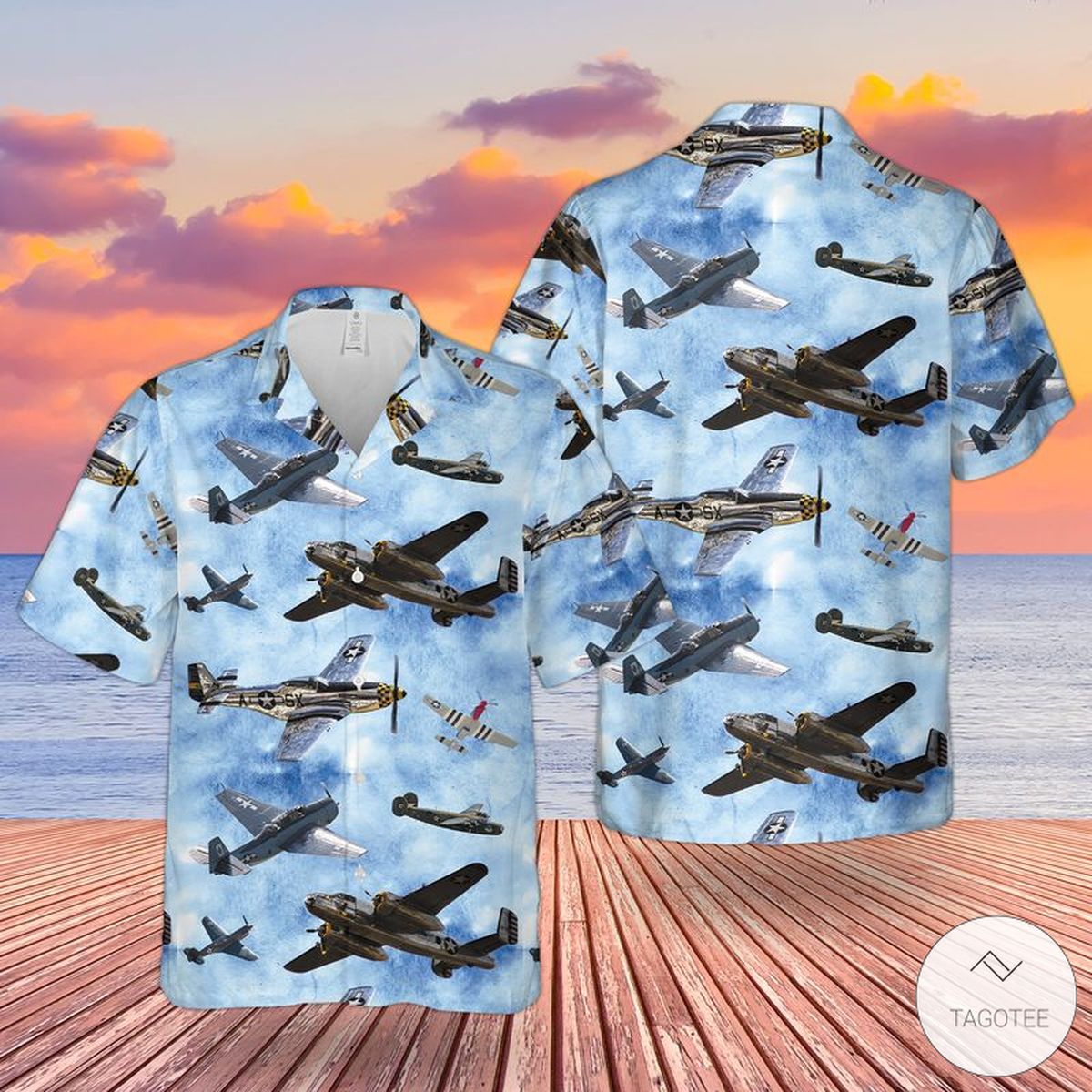 Us Airforce Ww Ii Airplanes Hawaiian Shirt Us Airforce Ww Ii Airplanes Hawaiian Shirt