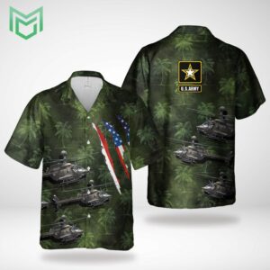 Us Army Bell Oh-58D Kiowa Warrior Hawaiian Shirt
