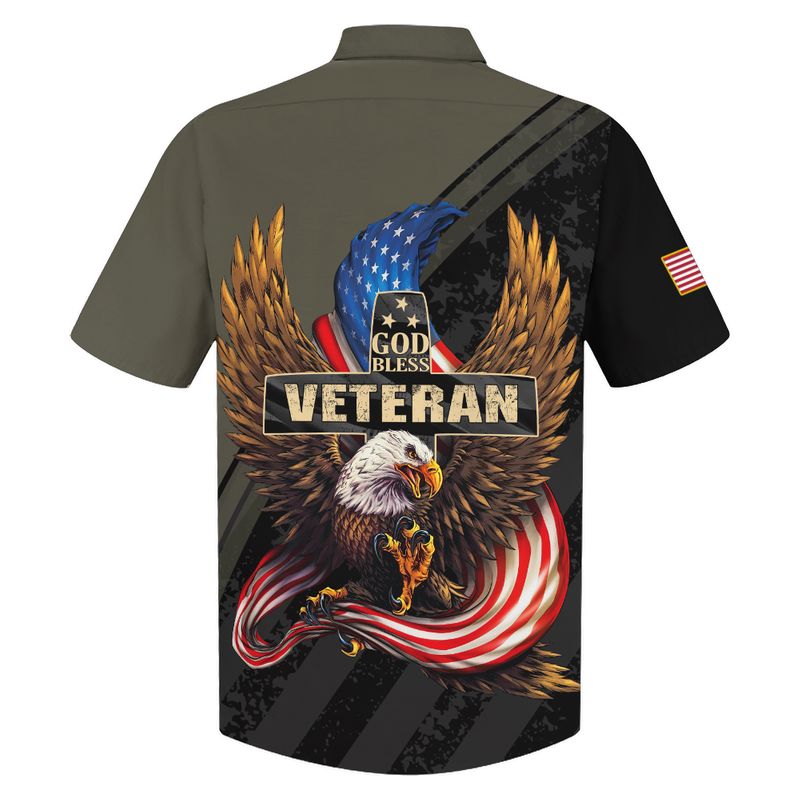 Us Army Eagle God Bless Veteran Hawaiian Shirt Us Army Eagle God Bless Veteran Hawaiian Shirt