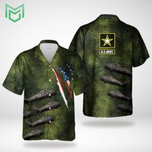Us Army Sikorsky Uh-60M Black Hawk Hawaiian Shirt