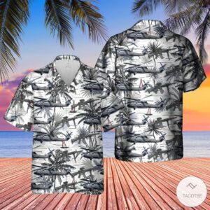 Us Army Sikorsky Uh-60M Black Hawk + M4 Carbine Hawaiian Shirt