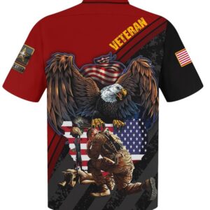 Us Army Veteran Eagle American Flag Hawaiian Shirt