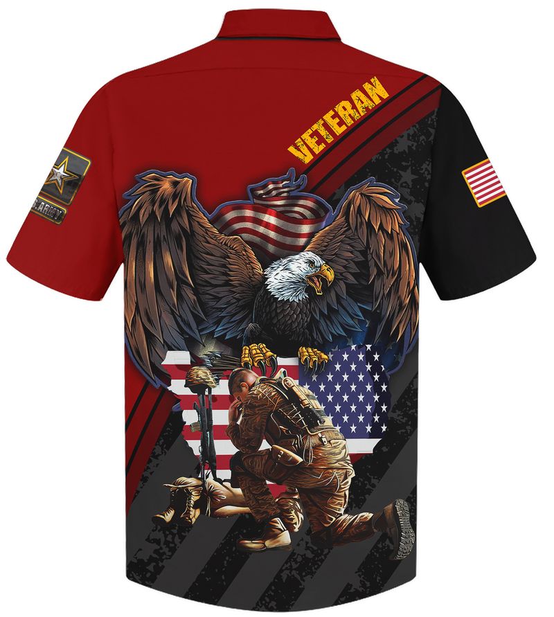 Us Army Veteran Eagle American Flag Hawaiian Shirt Us Army Veteran Eagle American Flag Hawaiian Shirt