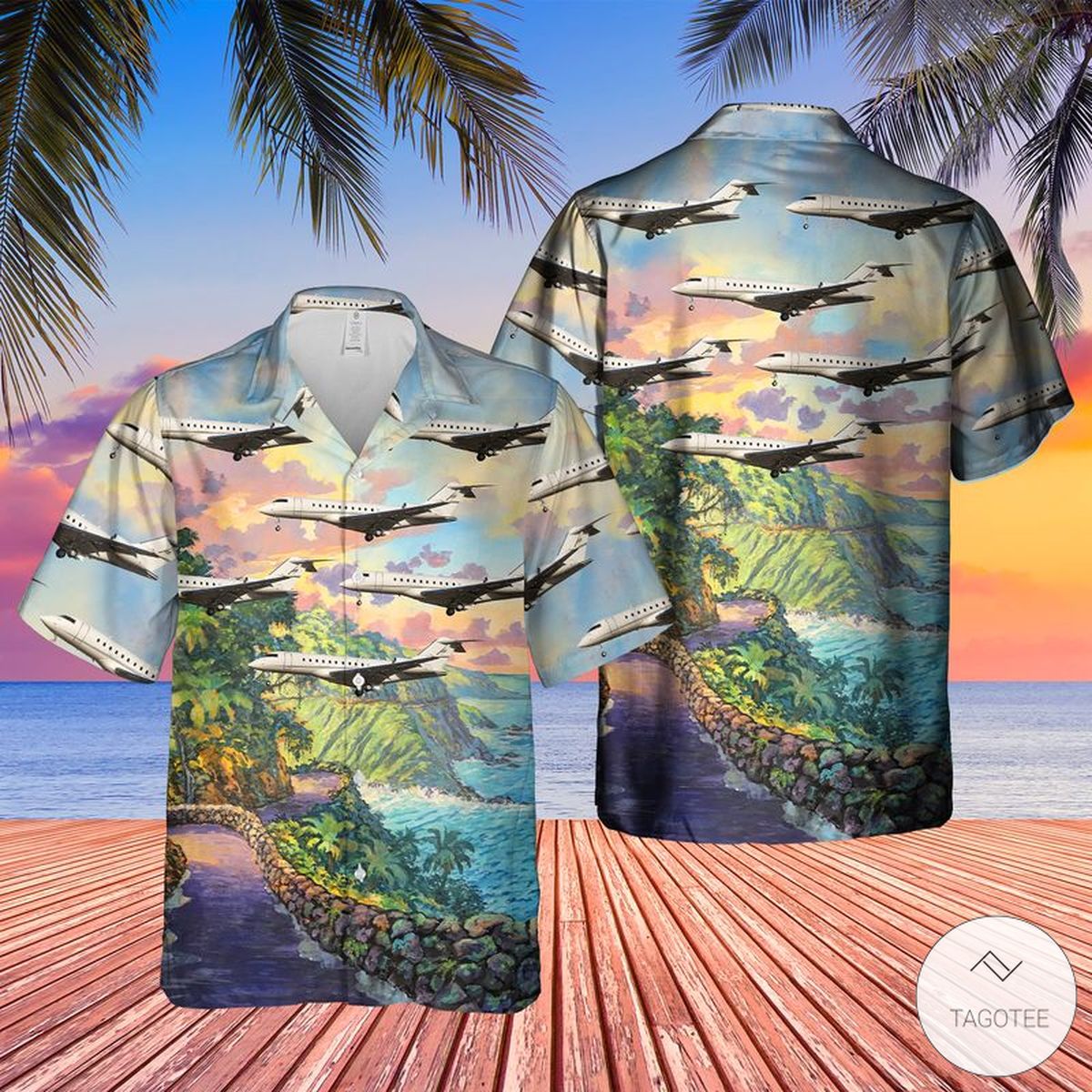 Us Bombardier Global 5000 (Bd-700-1A11) Hawaiian Shirt Us Bombardier Global 5000 (Bd-700-1A11) Hawaiian Shirt