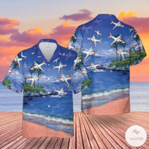 Us Coast Guard Hc-144 Ocean Sentry Hawaiian Shirt
