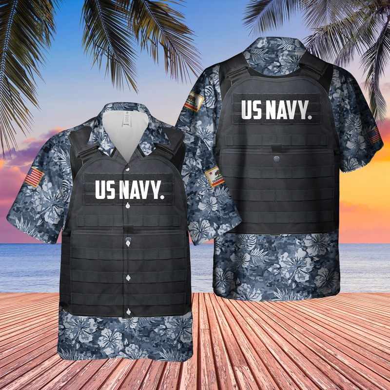 Us Navy California Tactical Vest Hawaiian Shirt Us Navy California Tactical Vest Hawaiian Shirt