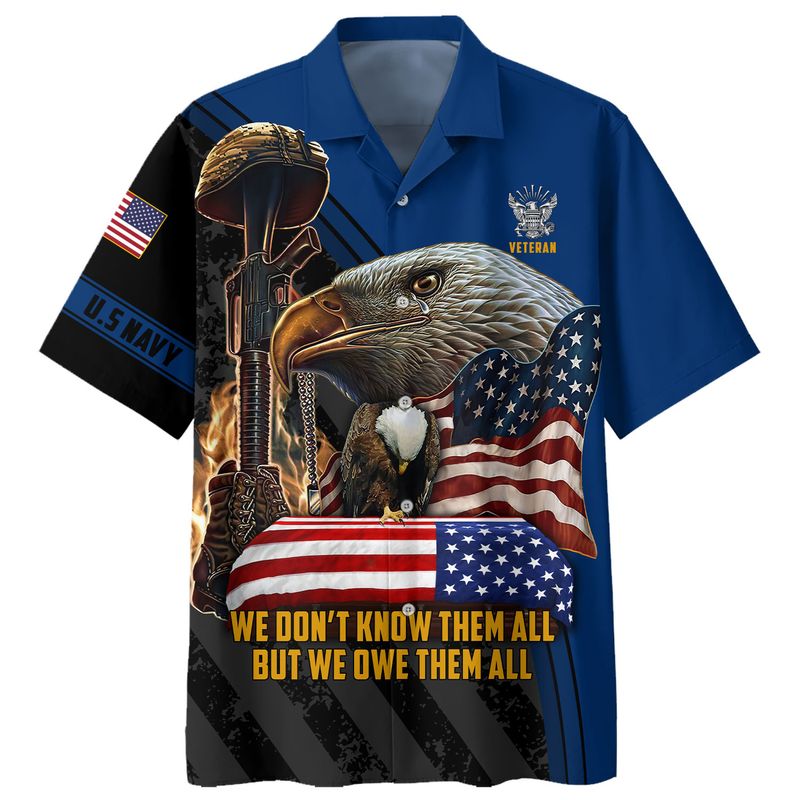 Us Navy Veteran Eagle We Don’T Know Them All But We Owe Them All Hawaiian Shirt Us Navy Veteran Eagle We Don’T Know Them All But We Owe Them All Hawaiian Shirt