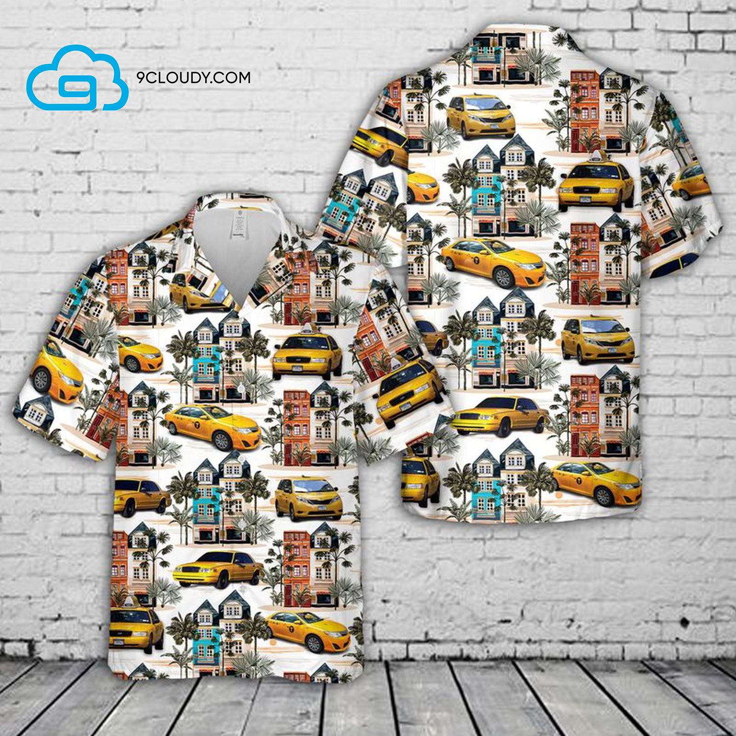 Us Taxicabs Full Print Hawaiian Shirt Us Taxicabs Full Print Hawaiian Shirt