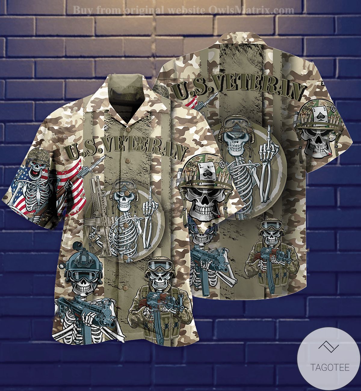 Us Veteran Skull Hawaiian Shirt Us Veteran Skull Hawaiian Shirt