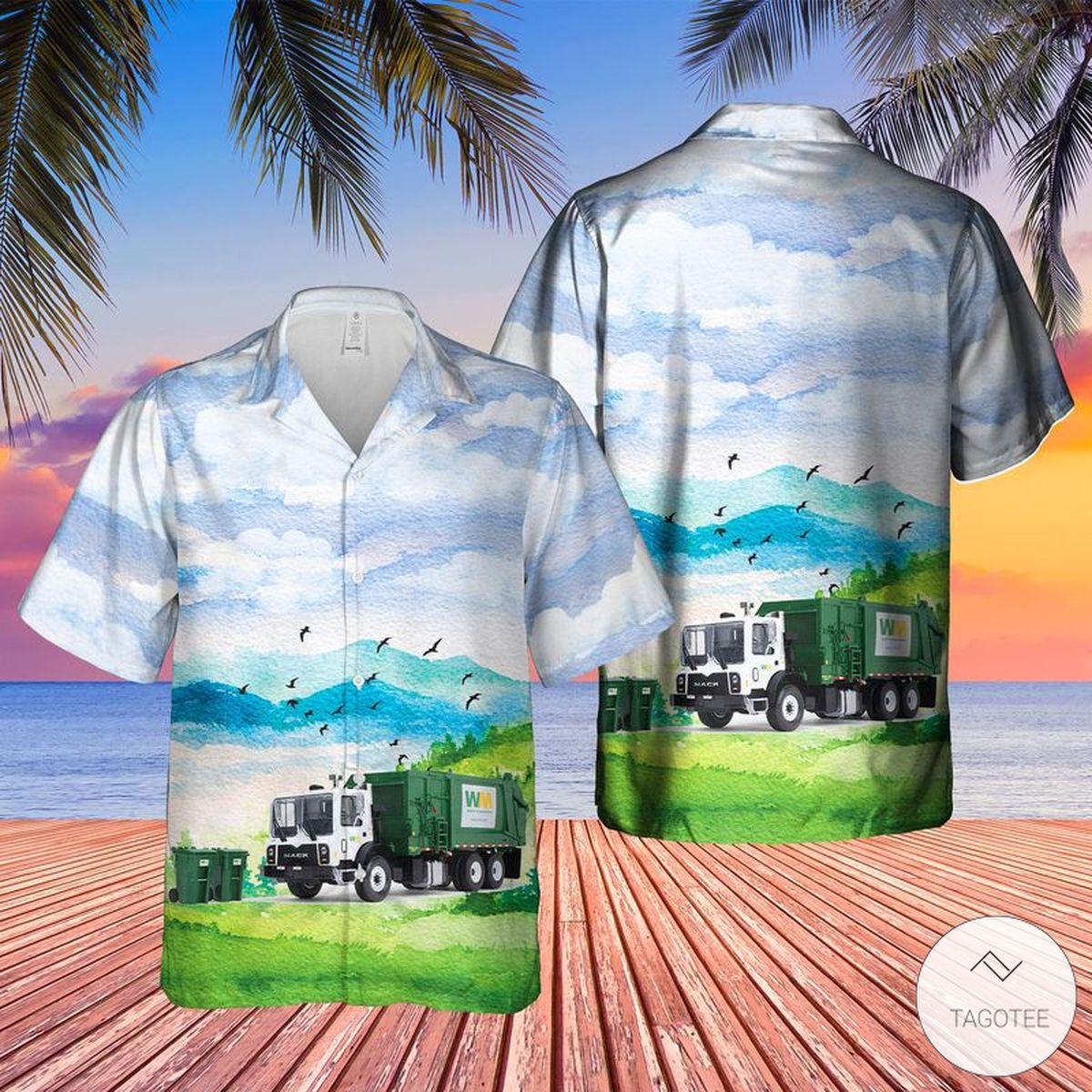Us Waste Management Garbage Truck Hawaiian Shirt Us Waste Management Garbage Truck Hawaiian Shirt