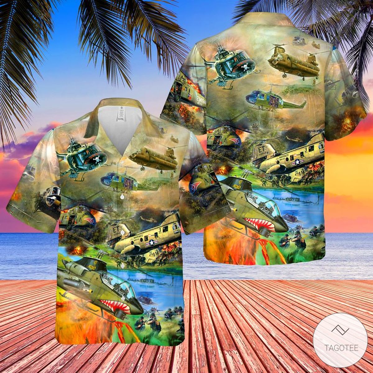 Usa Helicopters Hawaiian Shirt Usa Helicopters Hawaiian Shirt